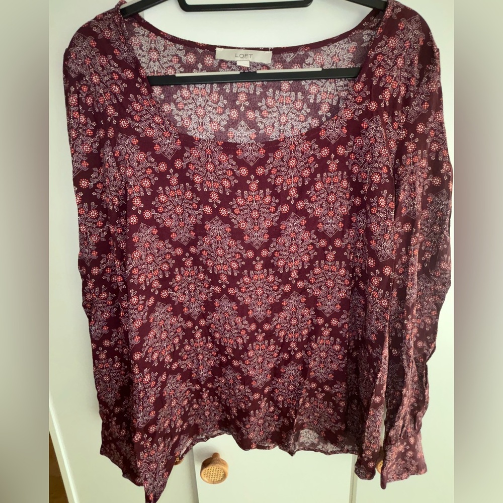 LOFT Floral Patterned Blouse